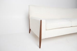 Jules Heumann Sofa in Walnut and Vanilla Boucle