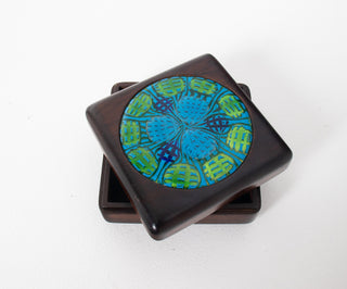 Ghostline Enamel Rosewood Box by Anna Marie Davidson
