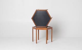 Set 2 Hans C. Andersen Danish modern Teak Hexagon Stacking End Tables