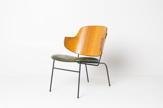 Ib Kofod-Larsen Penguin Chair — First Generation in Moss Green Leather