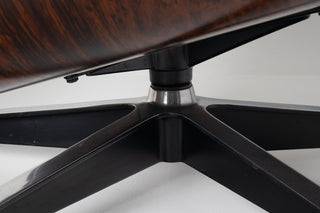 3rd Generation Eames Lounge Chair and Ottoman in Brazilian Rosewood & Black Leather