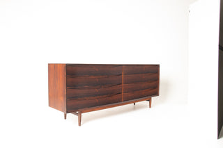 Arne Vodder Brazilian Rosewood Dresser with Sculptural Drawer Fronts