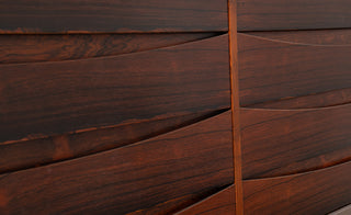 Arne Vodder Brazilian Rosewood Dresser with Sculptural Drawer Fronts
