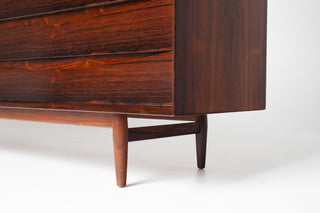 Arne Vodder Brazilian Rosewood Dresser with Sculptural Drawer Fronts