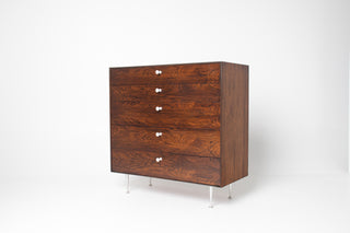 George Nelson Thin Edge Tall Dresser in Rosewood by Herman Miller – Mid‑Century Modern Masterpiece