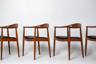 Set of 4 Round Chairs by Hans J. Wegner for Johannes Hansen