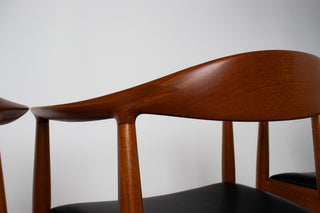 Set of 4 Round Chairs by Hans J. Wegner for Johannes Hansen