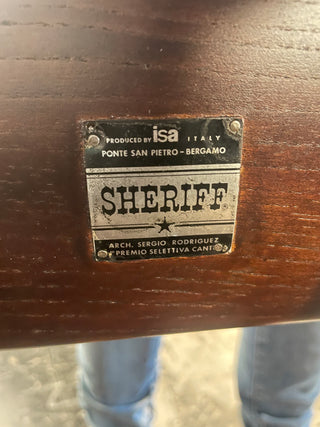 Sheriff Sofa in Espresso Dark Brown Leather by Sergio Rodrigues , Circa 1957  Brazilian Modern