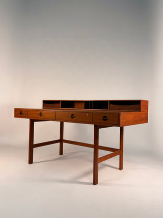- Peter Lovig Mid Century Danish Teak Flip Top Desk