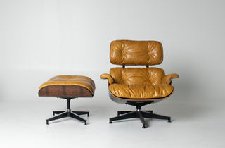 Eames Lounge Chair & Ottoman – 3rd Generation in Brazilian Rosewood and Full Aniline Yellow Leather