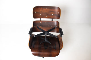1st Generation Eames Lounge Chair and Ottoman with Bootglides Avalible for custom leather choice