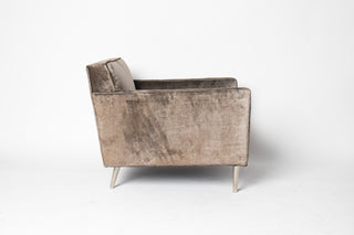 In Process: Edward Wormley Lounge Chair for Dunbar, Model 4872A — Solid Brass Legs