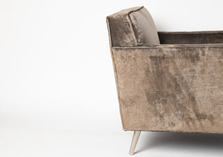 In Process: Edward Wormley Lounge Chair for Dunbar, Model 4872A — Solid Brass Legs