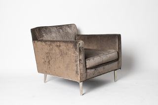 In Process: Edward Wormley Lounge Chair for Dunbar, Model 4872A — Solid Brass Legs