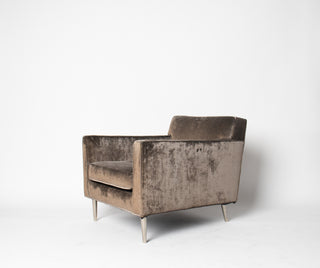 In Process: Edward Wormley Lounge Chair for Dunbar, Model 4872A — Solid Brass Legs