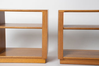 Pair of Brown Saltman Three-Tier Side Table