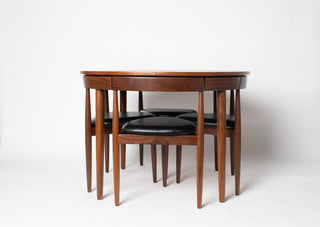 Hans Olsen Expandable Roundette with Six Chairs