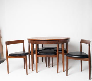 Hans Olsen Expandable Roundette with Six Chairs