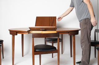 Hans Olsen Expandable Roundette with Six Chairs