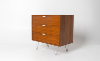 George Nelson Basic Series 3 Drawer Dresser in Walnut