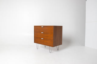 George Nelson Basic Series 3 Drawer Dresser in Walnut