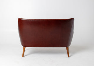 Hans Weger CH72 Sofa in Oxblood Leather