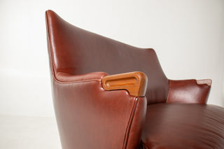 Hans Weger CH72 Sofa in Oxblood Leather