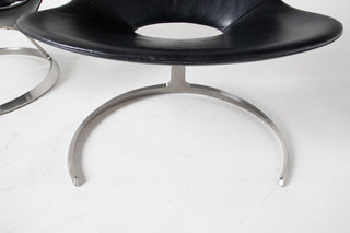 Pair of "Scimitar" Lounge Chairs by Preben Fabricius and Jørgen Kastholm