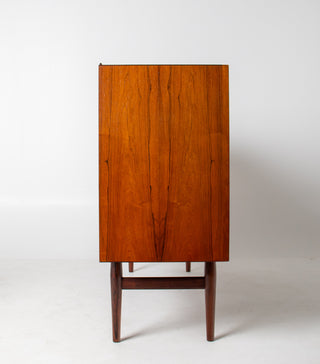 Arne Vodder Rosewood Credenza with Blue & White Drawers, Denmark, 1960