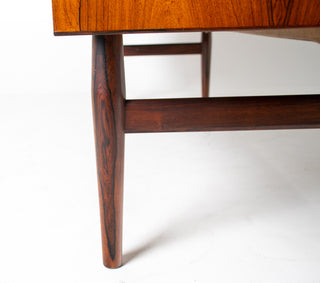 Arne Vodder Rosewood Credenza with Blue & White Drawers, Denmark, 1960