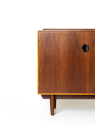 Finn Juhl Cabinet for Baker in Walnut & Maple Circa 1960s