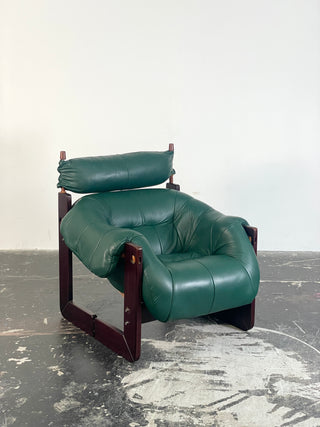 Percival Lafer Mp-97 Rosewood Chair With Adjustable Headrest with New Leather