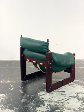 Percival Lafer Mp-97 Rosewood Chair With Adjustable Headrest with New Leather