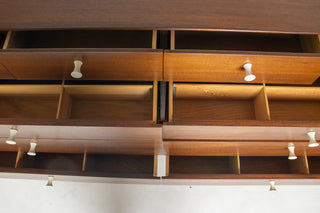 George Nelson Thin Edge 10-Drawer Dresser in Walnut for Herman Miller, Circa 1950s
