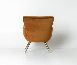 Henry Glass “Forecast” Lounge Chair in Bronze Velvet