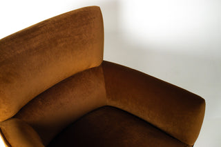 Henry Glass “Forecast” Lounge Chair in Bronze Velvet