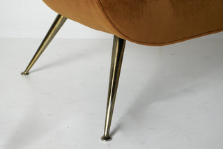 Henry Glass “Forecast” Lounge Chair in Bronze Velvet