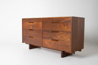 American Black Walnut dresser with sled base made by the master George Nakashima. 
