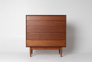 Rare Johannes Aasbjerg Teak Dresser Circa 1960's Denmark (Pair Available)