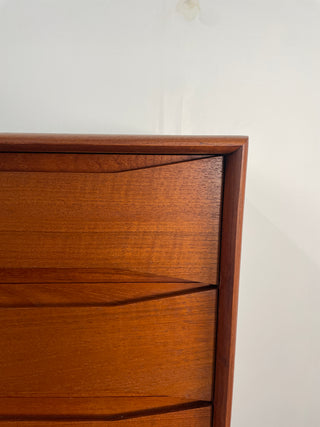 Rare Johannes Aasbjerg Teak Dresser Circa 1960's Denmark (Pair Available)