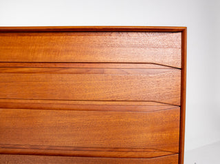 Rare Johannes Aasbjerg Teak Dresser Circa 1960's Denmark (Pair Available)