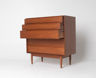 Rare Johannes Aasbjerg Teak Dresser Circa 1960's Denmark (Pair Available)