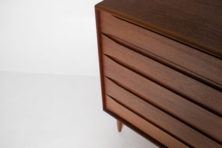Rare Johannes Aasbjerg Teak Dresser Circa 1960's Denmark (Pair Available)