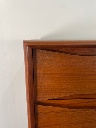 Rare Johannes Aasbjerg Teak Dresser Circa 1960's Denmark (Pair Available)