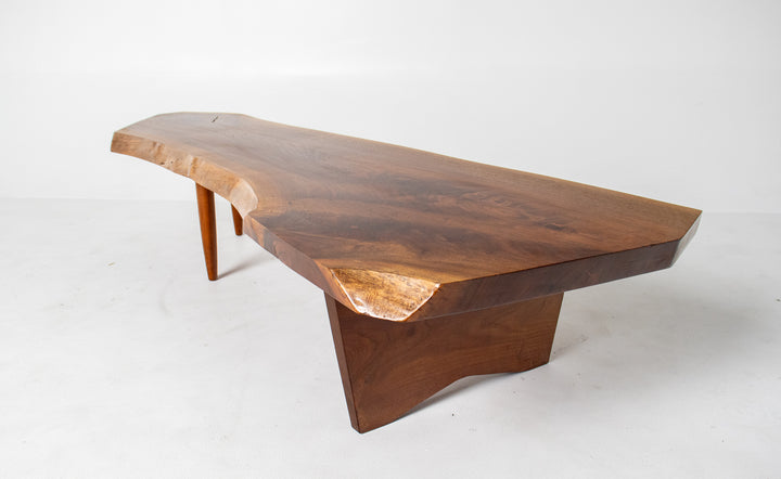 George Nakashima Conoid Coffee Table – English Walnut with Rosewood Butterfly, Circa 1960s
