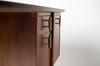 Stanley Young walnut desk for Glenn of California in restored condition