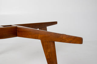 Rare Gio Ponti Round Coffee Table in Walnut and Brass