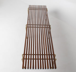 Rare Extra Long Hugh Acton Bench in Walnut