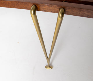 Rare Extra Long Hugh Acton Bench in Walnut