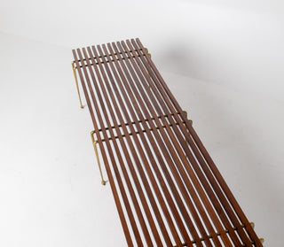 Rare Extra Long Hugh Acton Bench in Walnut